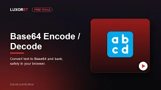 Base64 Encode Decode Free Luxoret Tool