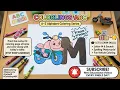 M is for Motorcycle Letter M Coloring Page ABC Vehicle Coloring for Kids