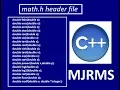 All functions of math h header file with example
