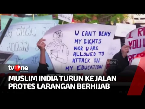 Kalangan Muslim di India Lakukan Unjuk Rasa Terkait Larangan Menggunakan Hijab