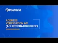 Address Verification API API Integration Guide