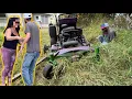 NOBODY would mow this NIGHTMARE of a yard for this KIND lady SO I DID FOR FREE INSANE MAKEOVER