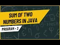 Java Program to Calculate the Sum of Two Numbers