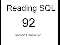 Implicit Transaction SQL Tutorial 92