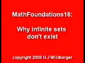 Why infinite sets don t exist Arithmetic and Geometry Math Foundations 16 N J Wildberger