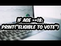 Check Vote Eligibility using Python Python Program