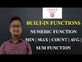 Numeric Aggregate Functions Built-in functions in Oracle