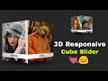 3d responsive slider using swiper js Cube slider responsive touch slider using html css in Hindi