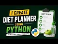Build an AI Diet Planner Using Python CustomTkinter Project for Beginners