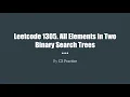 Leetcode 1305 All Elements in Two Binary Search Trees Leetcode medium Amazon