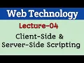 WEB TECHNOLOGY II LECTURE-04 II CLIENT SIDE SCRIPTING SERVER SIDE SCRIPTING II