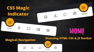 Magic Navigation Menu Indicator using HTML CSS and JavaScript Cure OutSide Effects Animated Menu