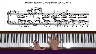 Scriabin Etude in C-Sharp minor Op 42 No 5 Piano Tutorial Part 1