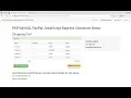 PHP MySQL PayPal JavaScript Express Checkout