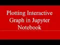 How to plot Interactive graphs using Matplotlib in Jupyter Notebook