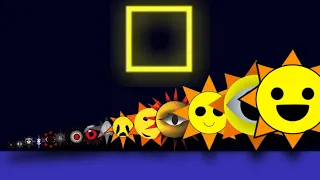 Mr. Sun in 16 DIFFERENT Modes | BOUNCING SQUARE