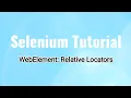 Selenium 4 tutorial Relative Locators