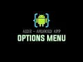 AIDE Tutorial - Android App Options Menu
