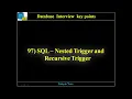 DB97 SQL - Nested And Recursive Triggers