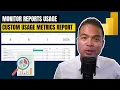 MONITOR REPORT USAGE using the Usage Metrics Report in Power BI Service How to CUSTOMISE YOUR OWN