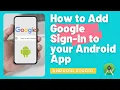 Login App with Google Sign-in in Android App in Android Studio Google Sign-in source code