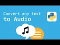 Convert Text to Tutorial in Python 3 10 Text to MP3