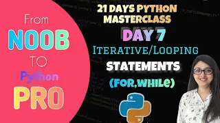 Day 7 - Statements for while in Python