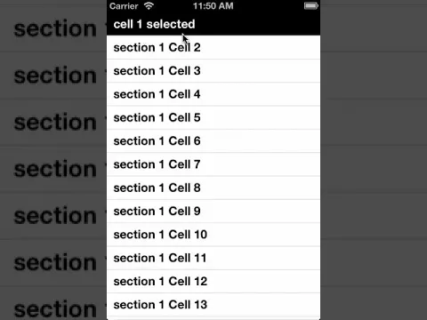 UITableView Cell Selection