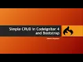 Simple CRUD in Codeigniter 4 and Bootstrap