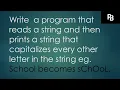 Python Program Program that reads a string and prints alternate character of the string in capital