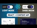 Dark Light Mode Toggle in React using Context API React Theme Switcher Tutorial