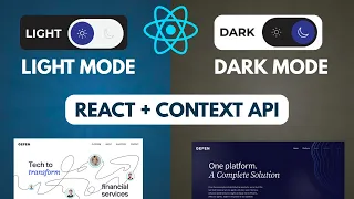 Dark Light Mode Toggle in React using Context API React Theme Switcher Tutorial