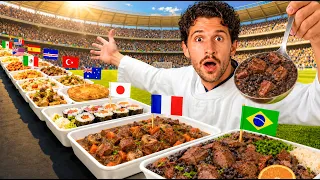 Provei a comida típica de TODOS os países da Copa do Mundo!