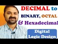 Convert Decimal to any other Base Binary Octal Hexadecimal Conversion from One radix to another