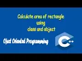 Area of Rectangle using class and object in C C Programming OOP Coding With Jagadish