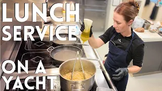 Guest Lunch onboard a Super Yacht – Full service – prep to dessert!
