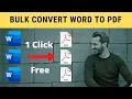 Bulk Convert Word to PDF with this free Technique no software website required 2020