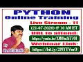 PYTHON Online Training Live Stream - 11 By Mr DURGA Sir