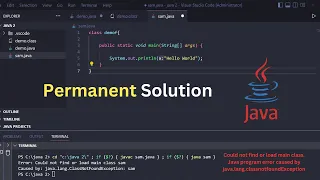 Could not find or load main class Java program error caused by java lang classnotfoundException
