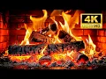 Kersthaard met brandende houtblokken 🔥 12 uur rustgevende knetterende vuurgeluiden 4K
