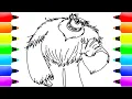 Learn Draw coloring The Bigfoot Yeti Yeti Bigfoot Coloring Pages For Kids