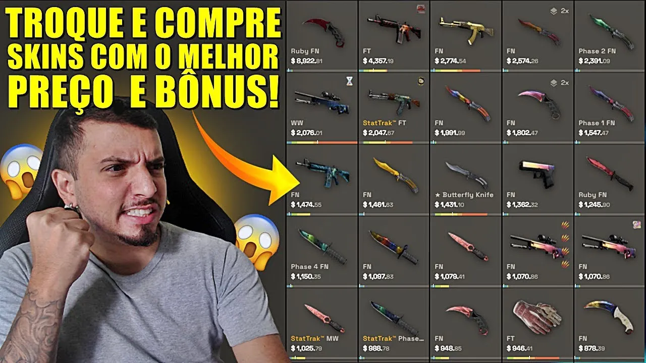 SKINSMONKEY.COM 🔥 O MELHOR SITE de TROCA/COMPRA de SKINS em 2022!