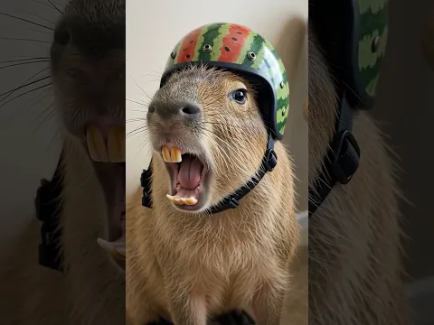 Funny Capybara Blows Out His Friend's Birthday Cake 😂🎂