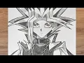 How to draw Yami Yugi Yu-Gi-Oh Draw step by step Easy anime draw for beginners