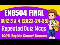 ENG504 Final Term MCQs ENG504 Final Term Preparation 2025 ENG504 Past Papers Mcqs