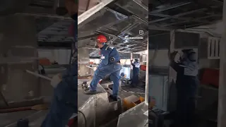 Hull 2. Lots of welding. #aluminiumfabrication #performanceboats #welding #boatbuild