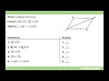 Complete the Two Column Proof Triangle Congruency Parallel Lines