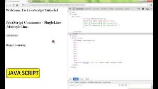 COMMENTS SINGLELINE MULTIPLE LINE JAVASCRIPT DEMO