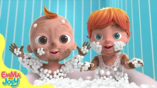 Let's Get Clean! Bath Time & Brush Your Teeth Song 🫧 | Emma And Joey - Nursery Rhymes