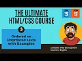 HTML Lists Explained - Ordered vs Unordered Lists with Examples